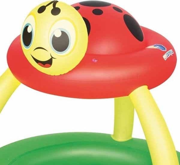 PISCINA GONFIABILE COCCINELLA CON PARASOLE 91 X 84 CM 23 L PER BAMBINI - 3
