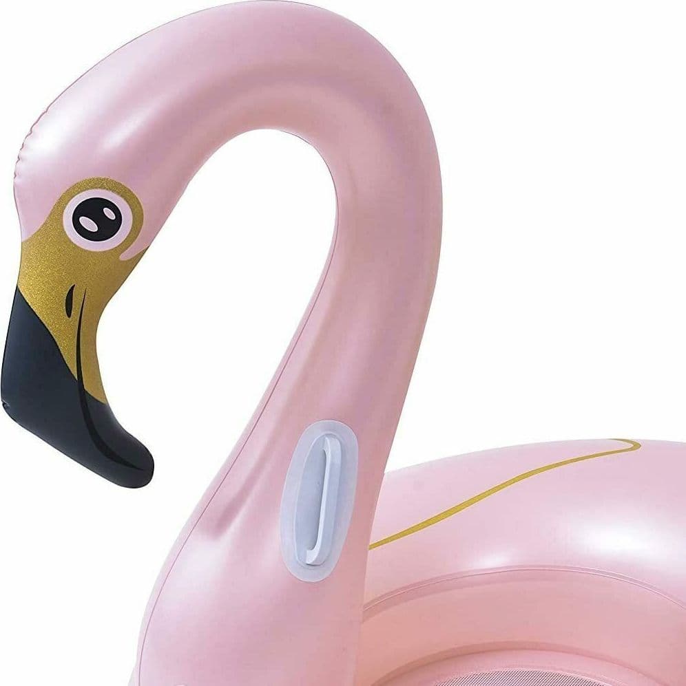 CIAMBELLA SALVAGENTE CAVALCABILE FENICOTTERO ROSA BAMBINI 115CM MARE PISCINA - 2