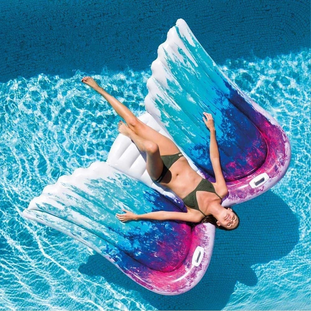 MATERASSINO ISOLA GONFIABILE STAMPA ANGELO PVC MARE PISCINA 251 X 106 CM - 3
