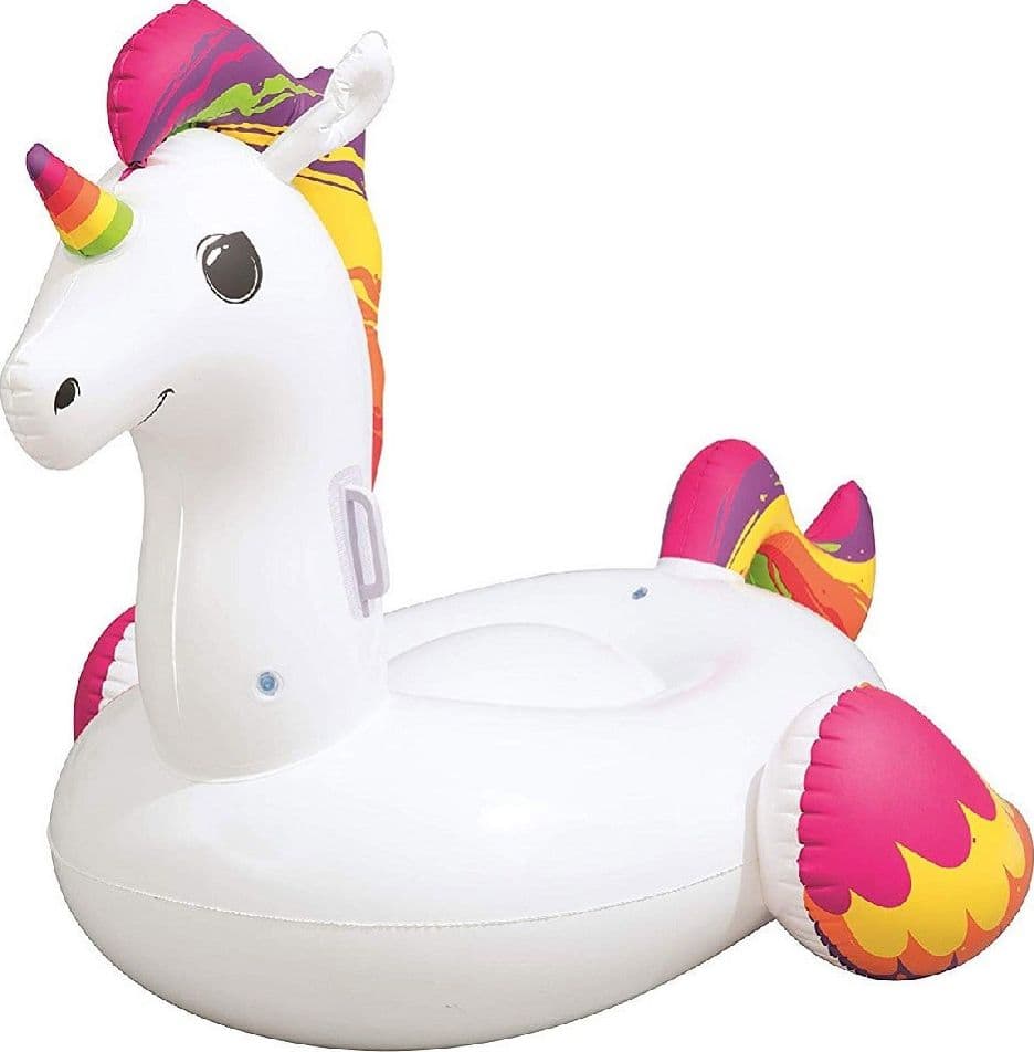UNICORNO FASHION LUXURY CAVALCABILE GIGANTE 150 X 117 CM CAVALLO ARCOBALENO - 2