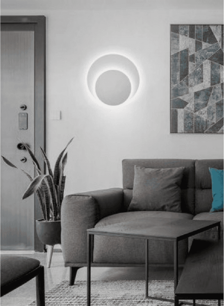 APPLIQUE LED PARETE ECLIPSE 18 W LUCE FREDDA 6500K NATURALE 4000K CALDA 3000K E60 - 6