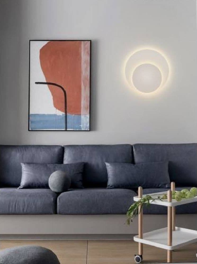 APPLIQUE LED PARETE ECLIPSE 18 W LUCE FREDDA 6500K NATURALE 4000K CALDA 3000K E60 - 7