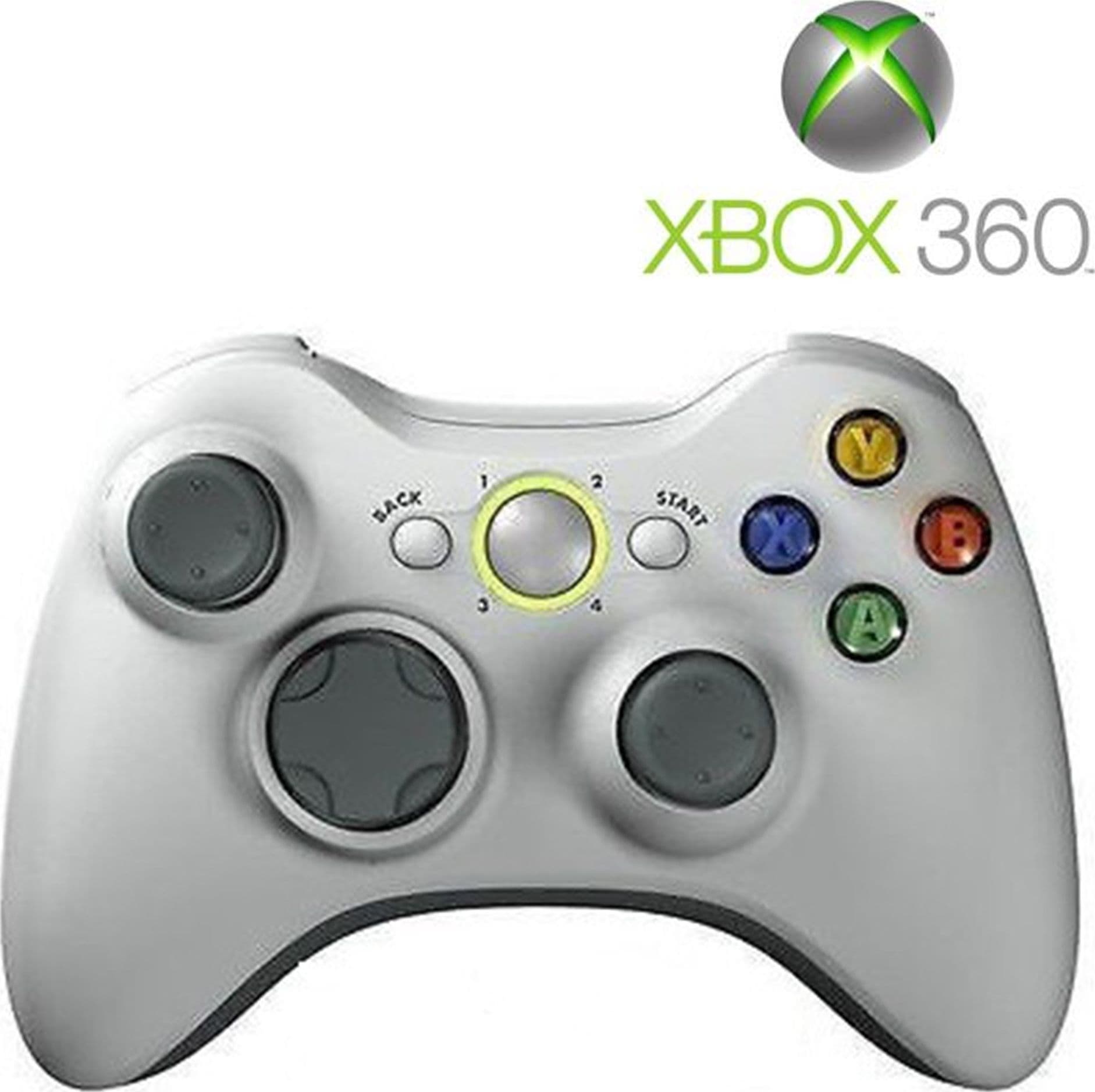 JOYSTICK JOYPAD CONTROLLER PER XBOX 360 CON CAVO FILO USB COMPATIBILE BIANCO - 2