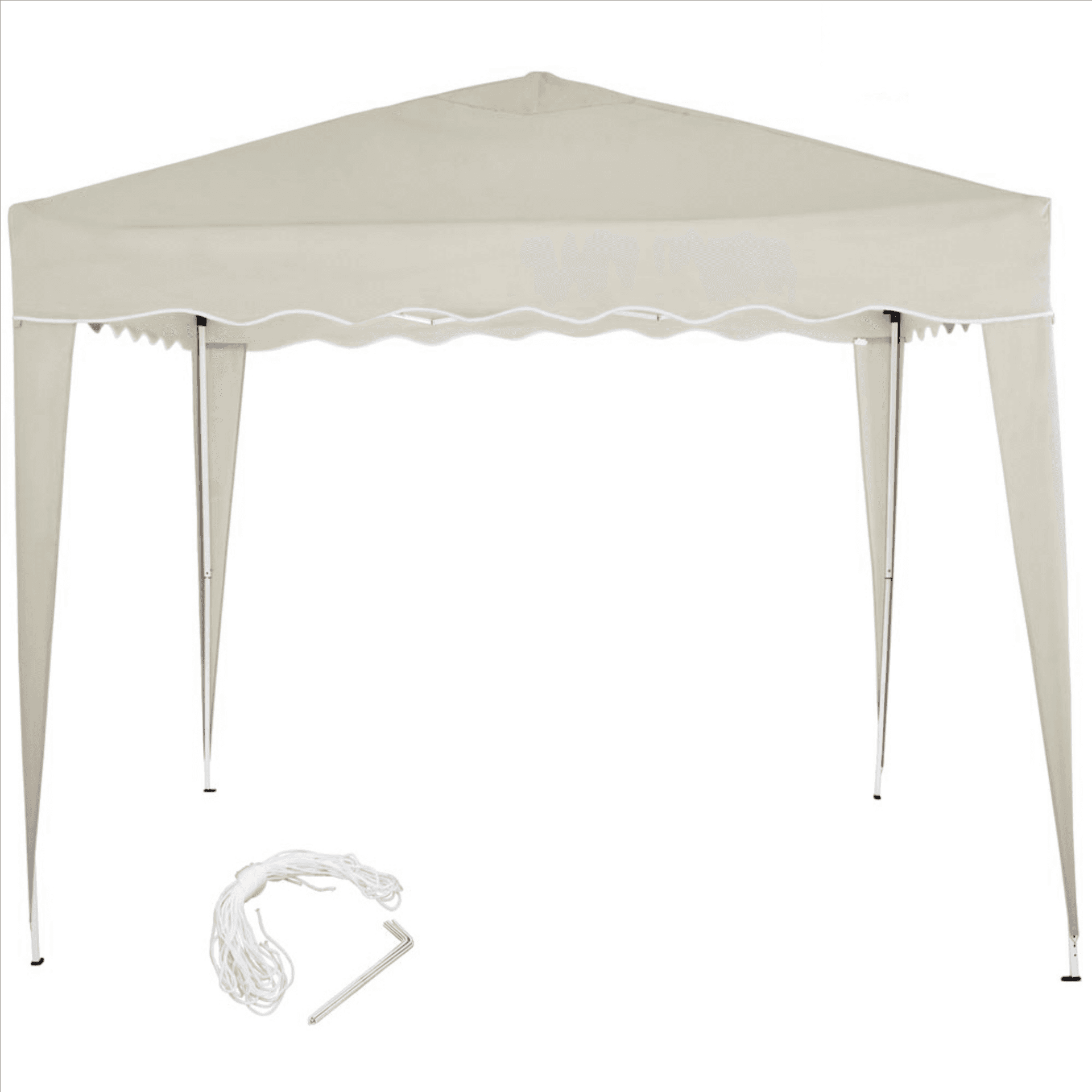 GAZEBO 3X3X2,5 MT PIEGHEVOLE ECRU IMPERMEABILE RICHIUDIBILE TENDONE GIARDINO - 2