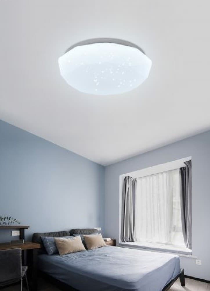 PLAFONIERA SOFFITTO 36 W BIANCA LAVORATA PUNTINI LUCE 6500K 3000K 4000K C02-36 - 5