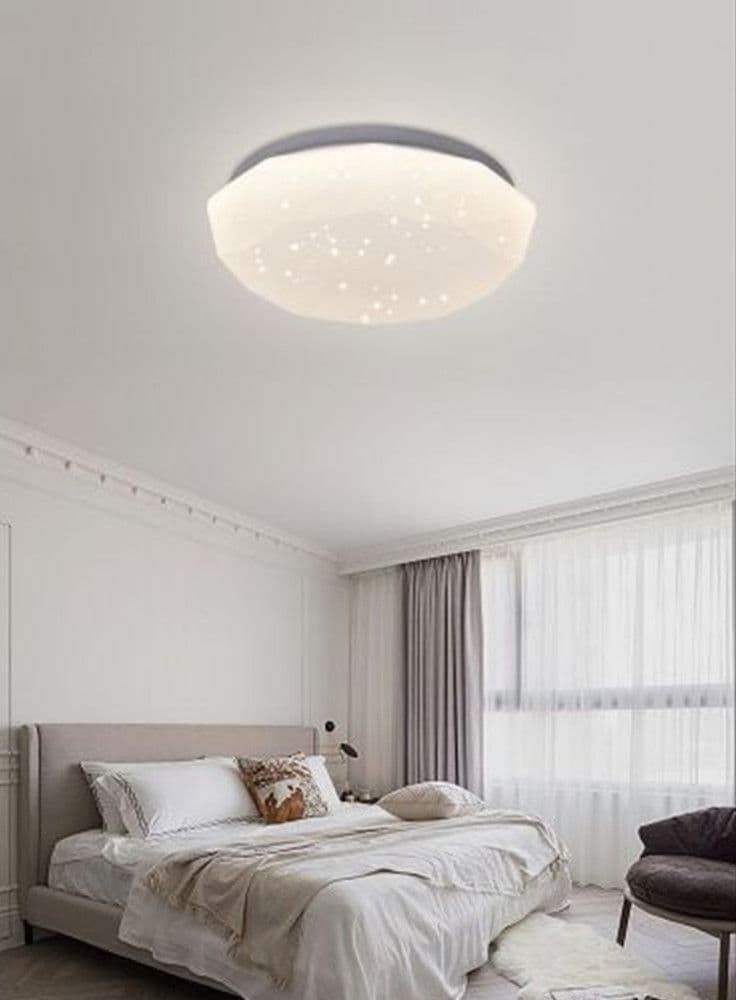 PLAFONIERA SOFFITTO 36 W BIANCA LAVORATA PUNTINI LUCE 6500K 3000K 4000K C02-36 - 6