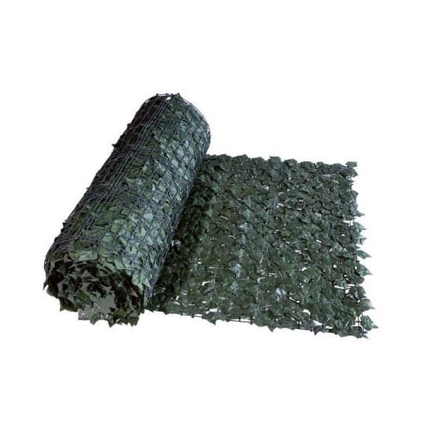 SIEPE ARTIFICIALE SINTETICA 1X3 METRI ROTOLO RETE FOGLIE EDERA VERDE PER BALCONE - 3