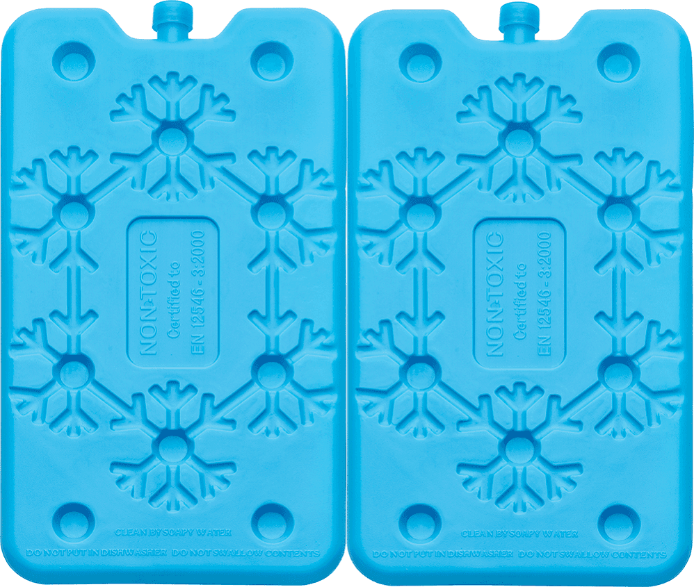 MATTONELLE GHIACCIO 2 PEZZI X 200GR ICE PACK PER BORSE TERMICHE COLORI ASSORTITI