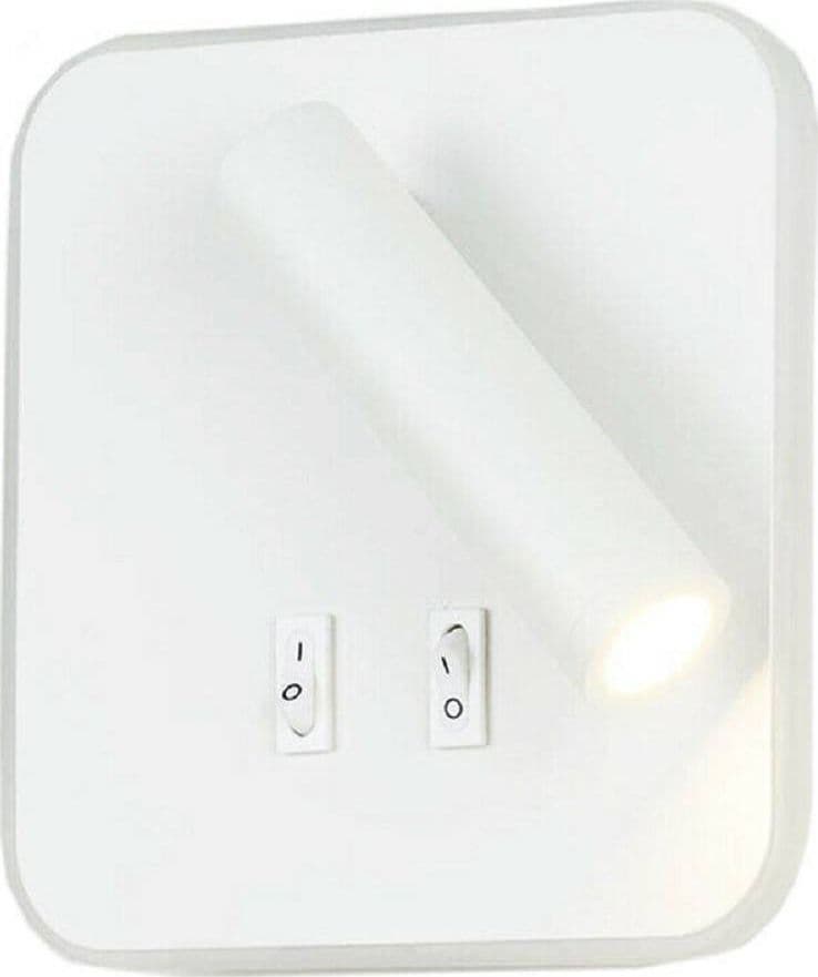 APPLIQUE A MURO 6 W DOPPIA FONTE LUMINOSA LED COB SMD LUCE 6500K 3000K 4000K E20 - 5