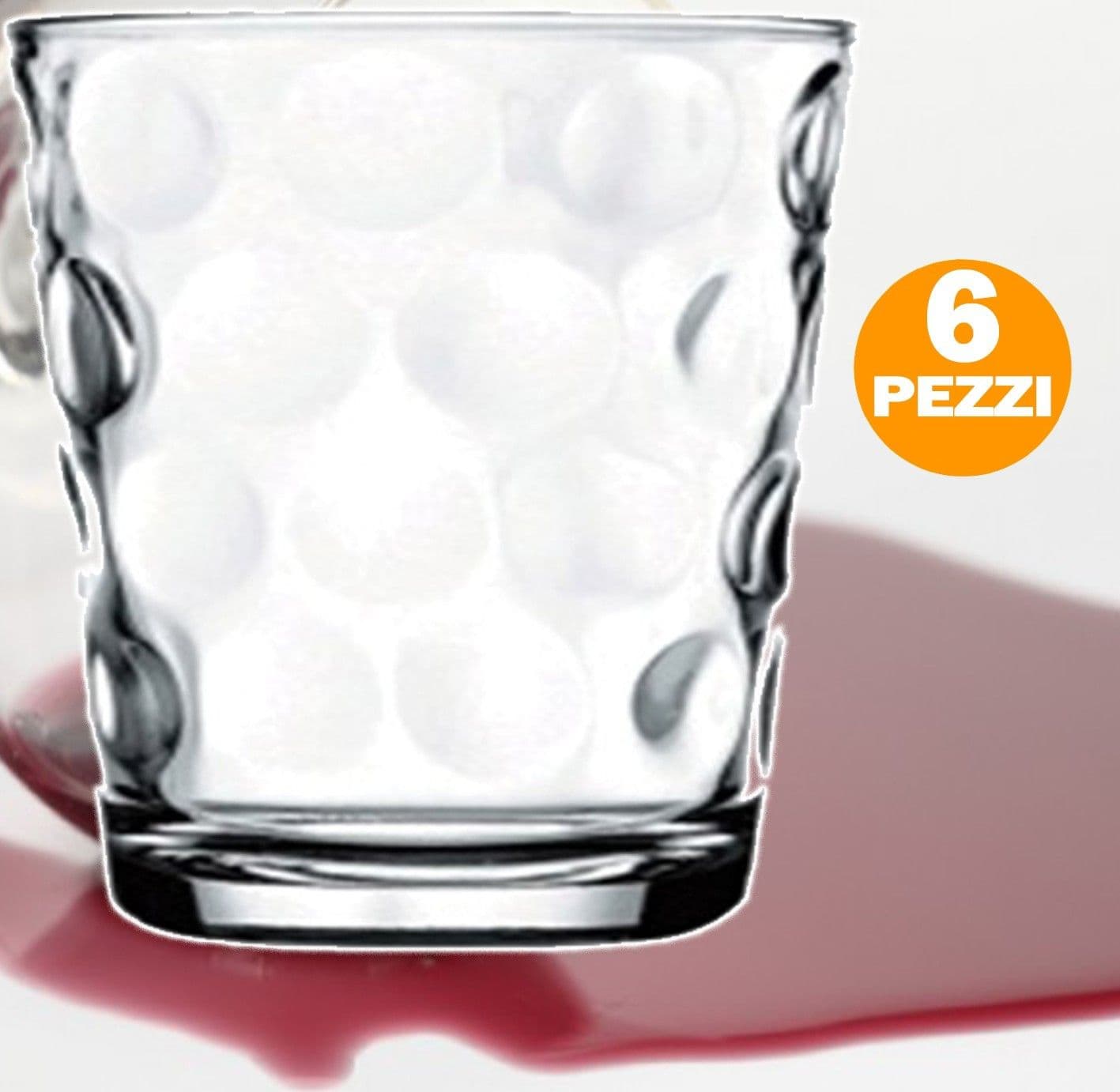 SET 6 BICCHIERI TRASPARENTI DA TAVOLA RISTORANTE BAR PER ACQUA O BIBITE 250CC - 2
