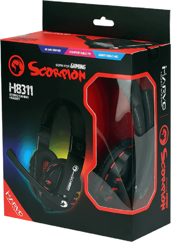 CUFFIA STEREO GAMING MARVO H8311 SCORPION HEADSET WIRED AURICOLARE CON MICROFONO - 5