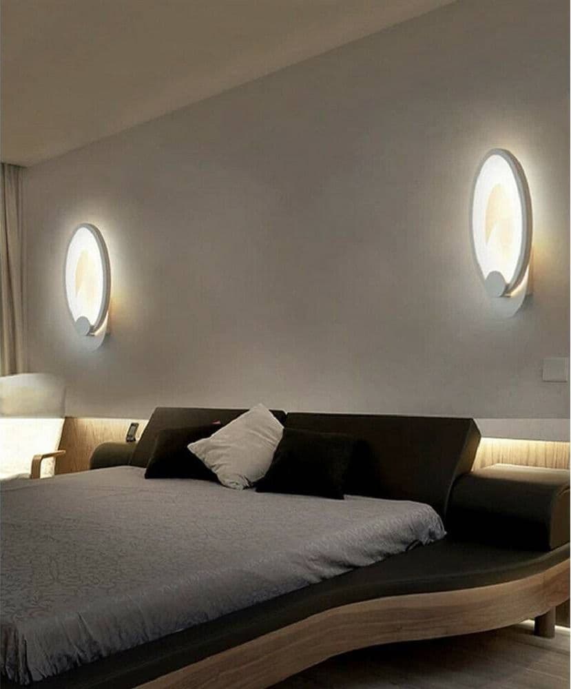 APPLIQUE LED OVALE 9 WATT PARETE LUMETTO LUCE BIANCA FREDDA CALDA NATURALE E25 - 4