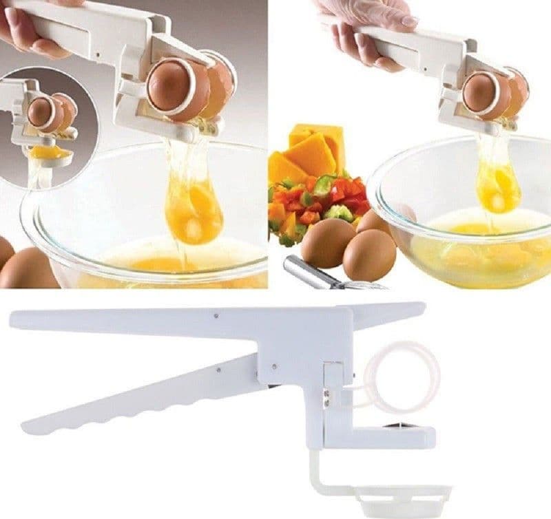 EGG EZ CRACKER ROMPI GUSCIO UOVO SEPARA UOVA CHIARA BIANCO ROSSO TUORLO ALBUME - 4