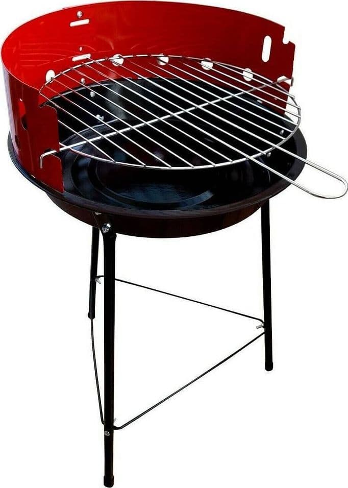 BARBECUE BBQ A CARBONE GRIGLIA CARBONELLA 2 RIPIANI GIARDINO CAMPEGGIO - 2