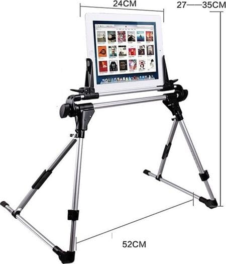 STAND SUPPORTO MULTIUSO REGOLABILE TAVOLO LETTO SCRIVANIA IPAD TABLET ANDORID PC - 7