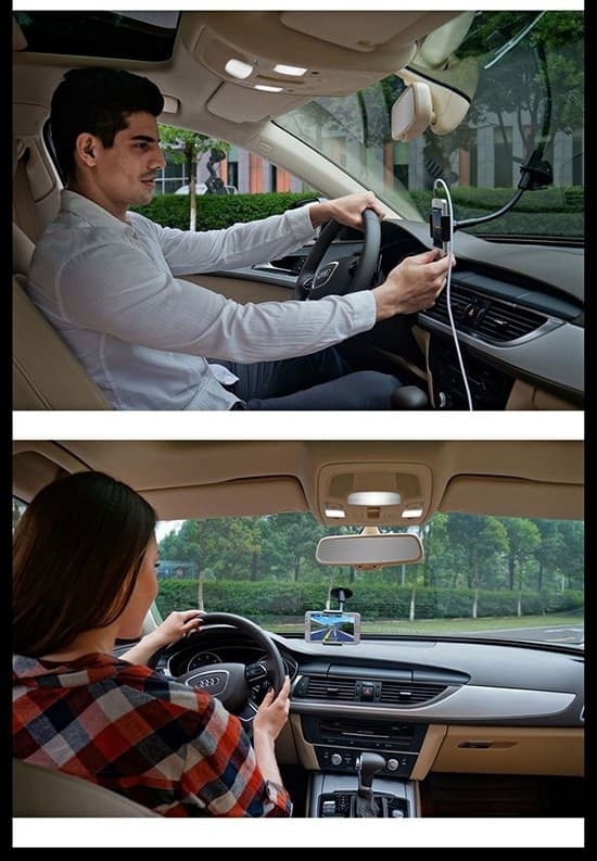 SUPPORTO A VENTOSA PER AUTO SMARTPHONE FINO A 5,5" E TABLET 7" - 9
