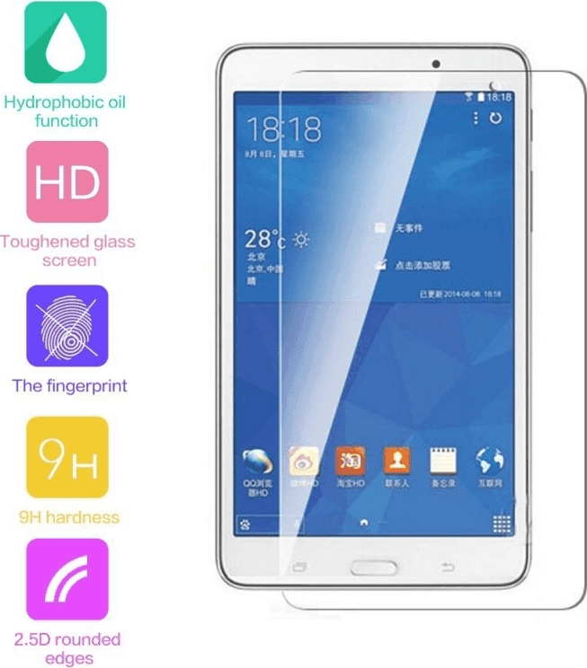PELLICOLA VETRO TEMPERATO DISPLAY SCHERMO LCD SAMSUNG GALAXY TAB 4 7 T230 T235" - 2
