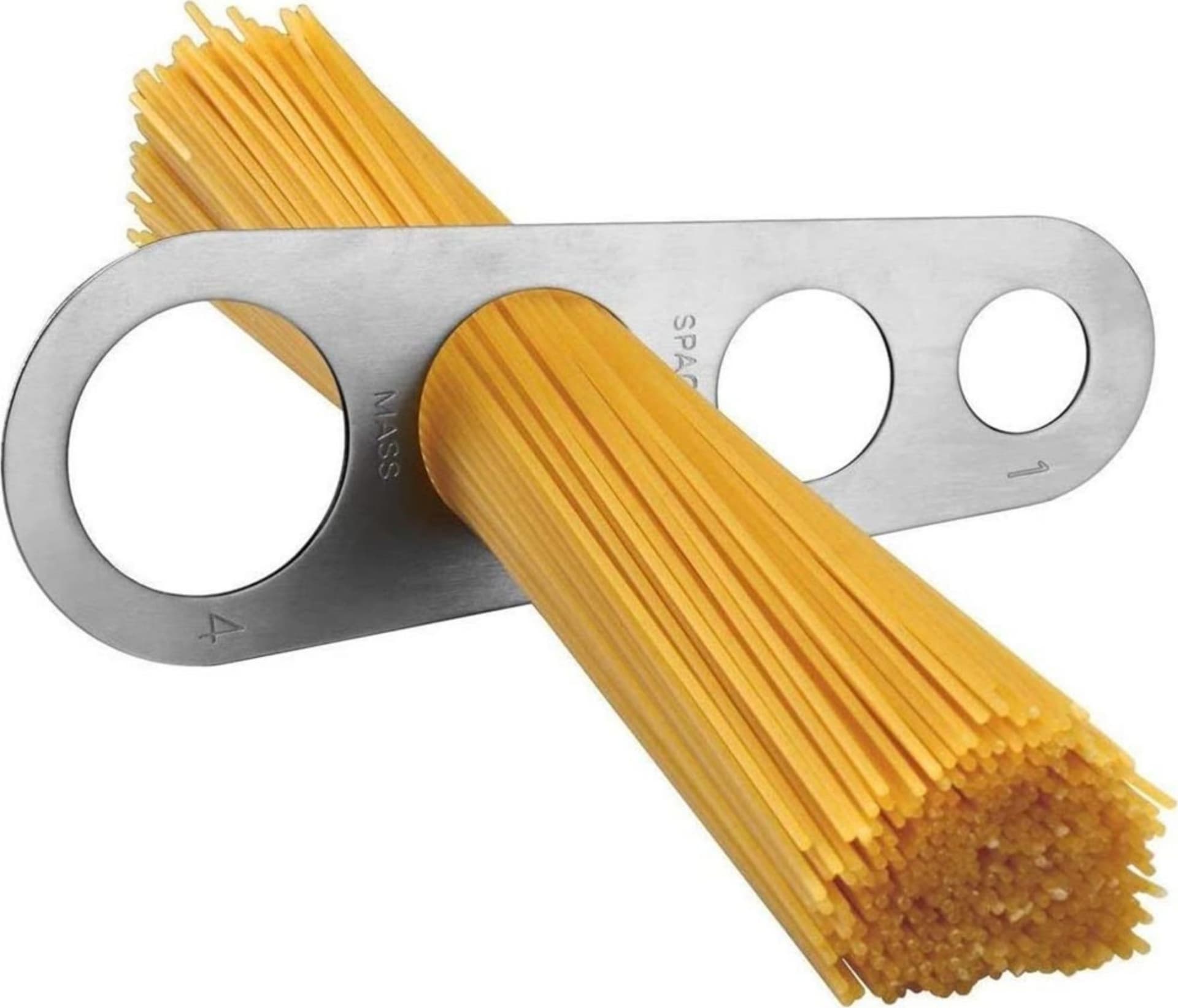 DOSATORE MISURA PORZIONI PASTA SPAGHETTI ACCIAIO 1- 4 PERSONE ACCESSORI CUCINA - 3