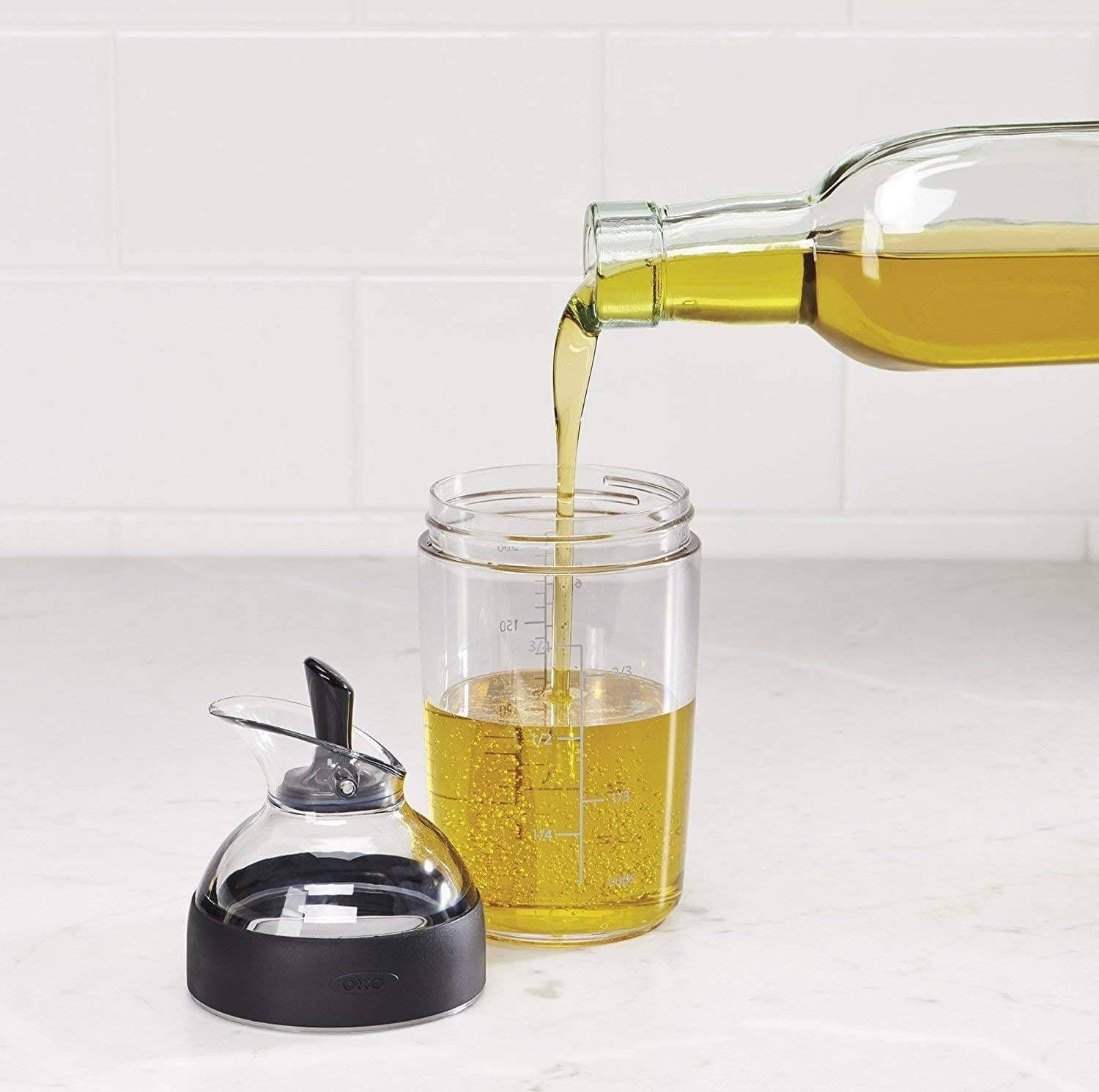 BOTTIGLIA SHAKER DISPENSER PER CONDIMENTO INSALATA OLIO SUCCHI SALSE DOSATORE - 4