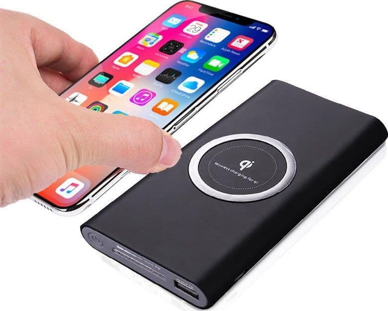 POWER BANK RICARICA WIRELESS FILO 10000mAh BATTERIA ESTERNA SMARTPHONE TABLET IP - 2