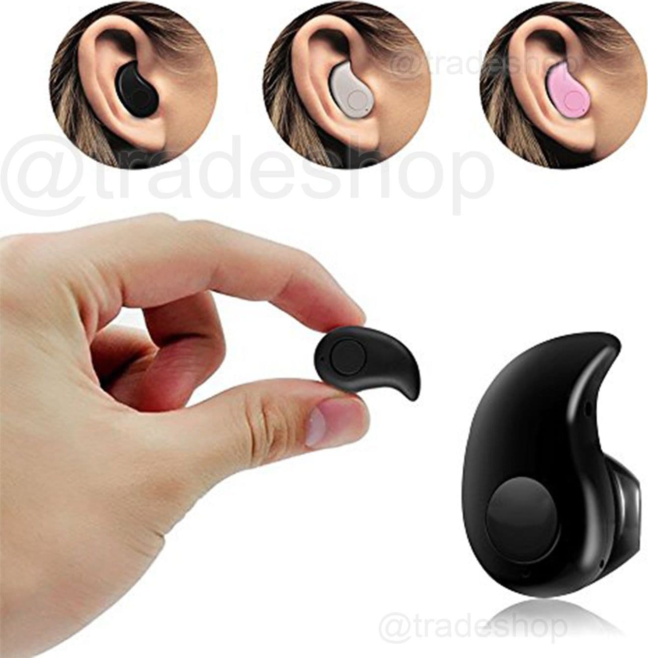 MINI AURICOLARE GOCCIA BLUETOOTH MICROFONO ANTIDISTURBO PER SMARTPHONE TABLET