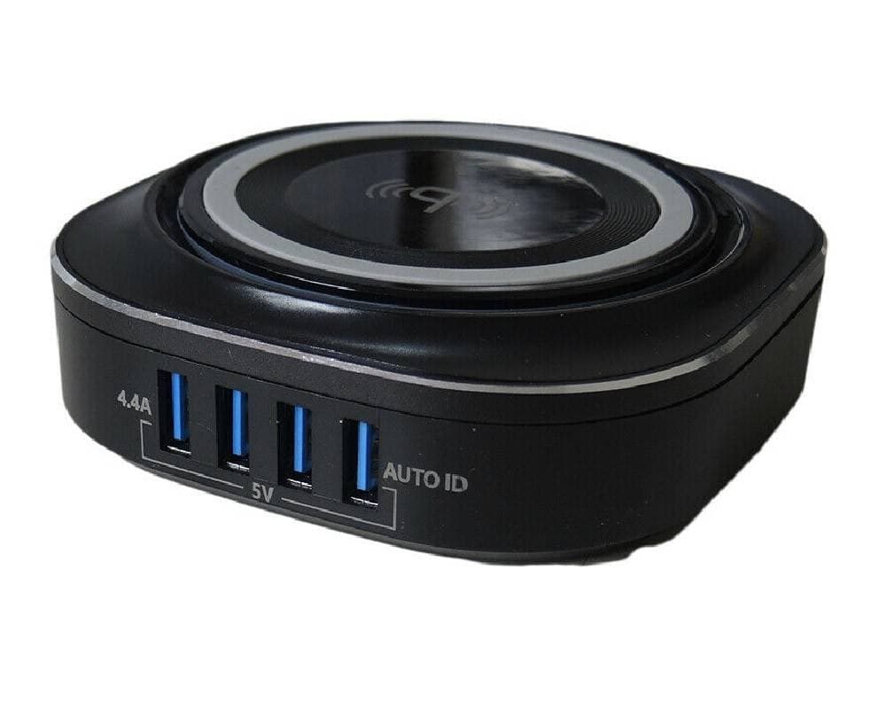 CARICATORE WIRELESS QI STAZIONE DI RICARICA 24W 4 PORTE USB 5V 4.4A 24W FO528 - 3