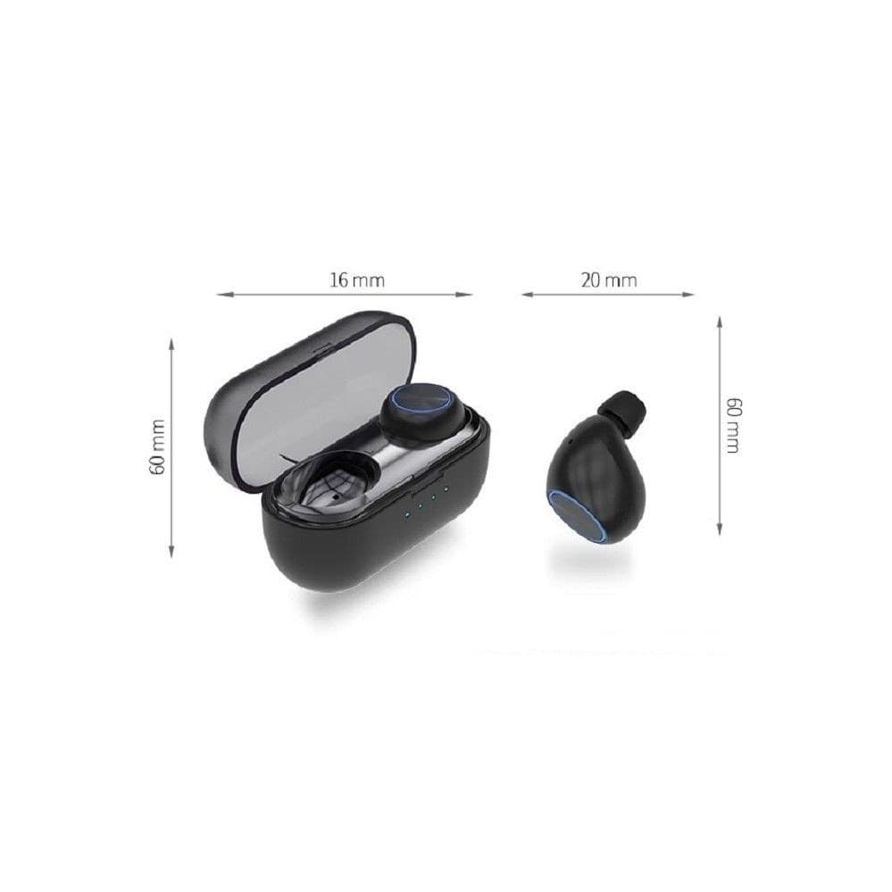 CUFFIE TB10 CON BOX RICARICA AURICOLARE BLUETOOTH WIRELESS MICROFONO IOS ANDROID - 2