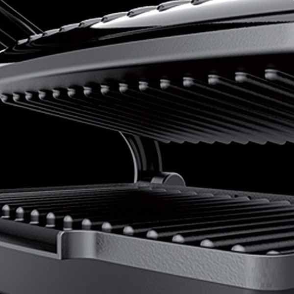 BISTECCHIERA BASCULANTE 1000W DOPPIA PIASTRA RISCALDANTI ANTIADERENTI GRIGLIA - 5
