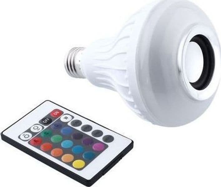 LAMPADINA CASSA BLUETOOTH COLORATA LED E27 RGB BULBO MUSICA LAMPADA TELECOMANDO - 2