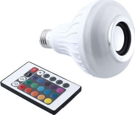 LAMPADINA CASSA BLUETOOTH COLORATA LED E27 RGB BULBO MUSICA LAMPADA TELECOMANDO - 2