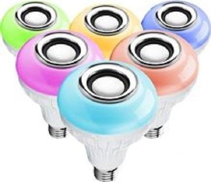 LAMPADINA CASSA BLUETOOTH COLORATA LED E27 RGB BULBO MUSICA LAMPADA TELECOMANDO - 6