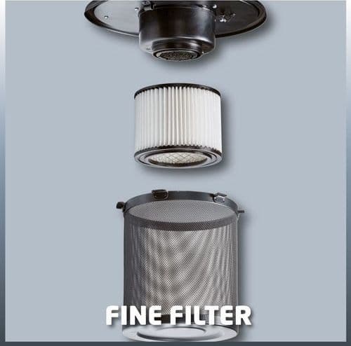 ASPIRACENERE EINHELL TC-AV 1200 MOTORE 1200 W FUSTO 18 LT FILTRO A CARTUCCIA - 2