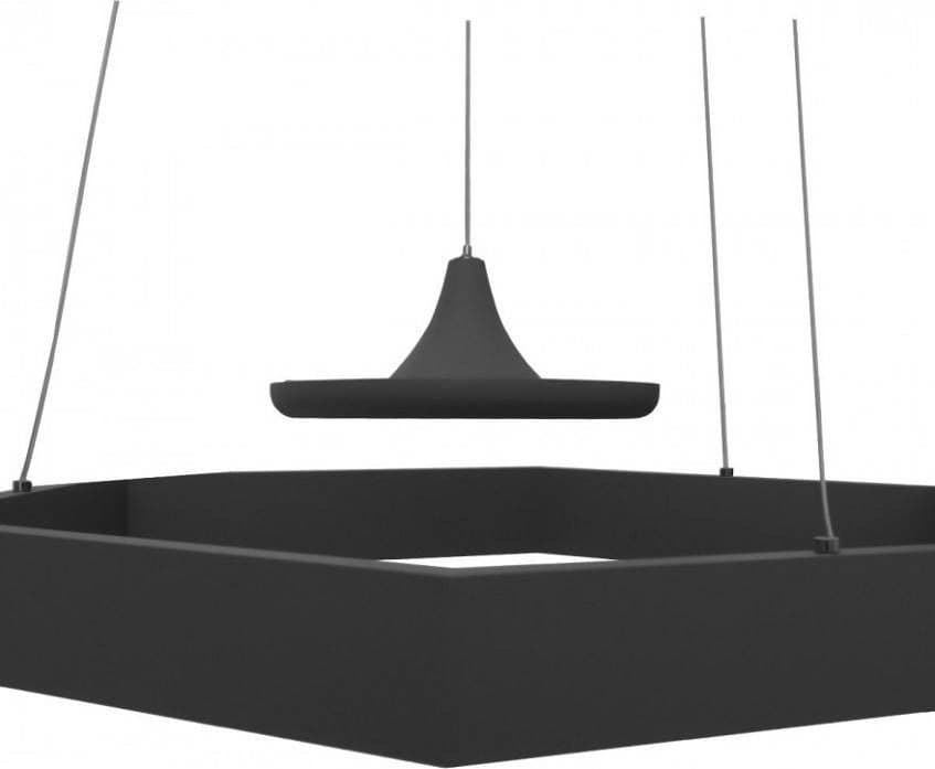 LAMPADARIO A SOSPENSIONE 34WATT LED ROMBO GRIGIO TONO BIANCO FREDDO 6500K LP-07G - 2