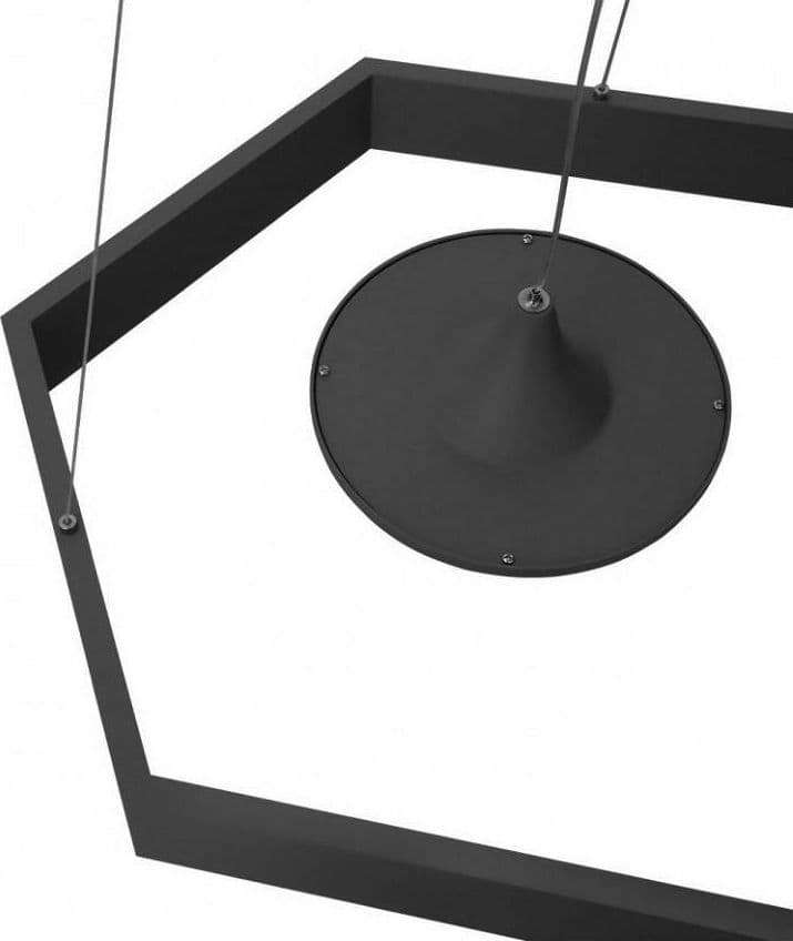 LAMPADARIO A SOSPENSIONE 34WATT LED ROMBO GRIGIO TONO BIANCO FREDDO 6500K LP-07G - 5
