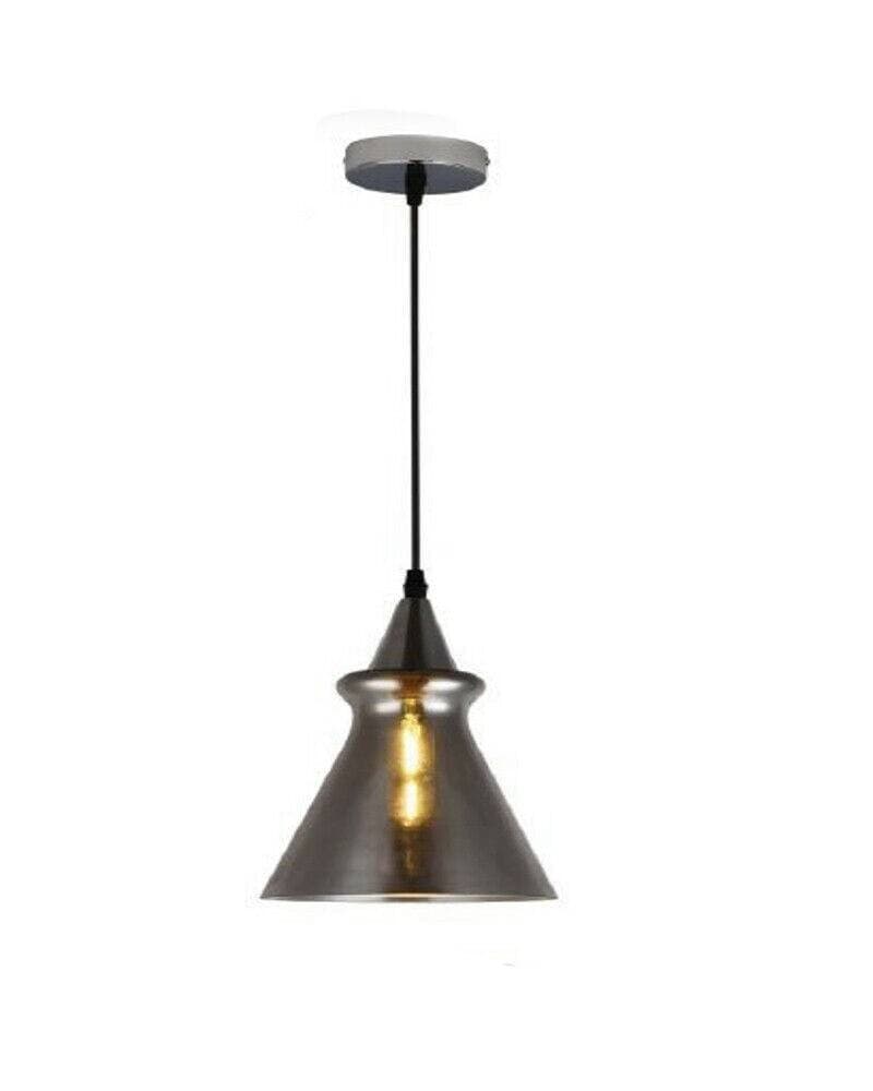 LAMPADARIO DA SOFFITTO IN VETRO LAMPADA SOSPENSIONE E27 PENDENTE A COPPA A36-04 - 2