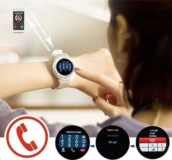 SMART WATCH Y1 1,2 POLLICI BLUETOOTH ANDROID IOS CON SLOT SIM CARD E MICRO SD - 3