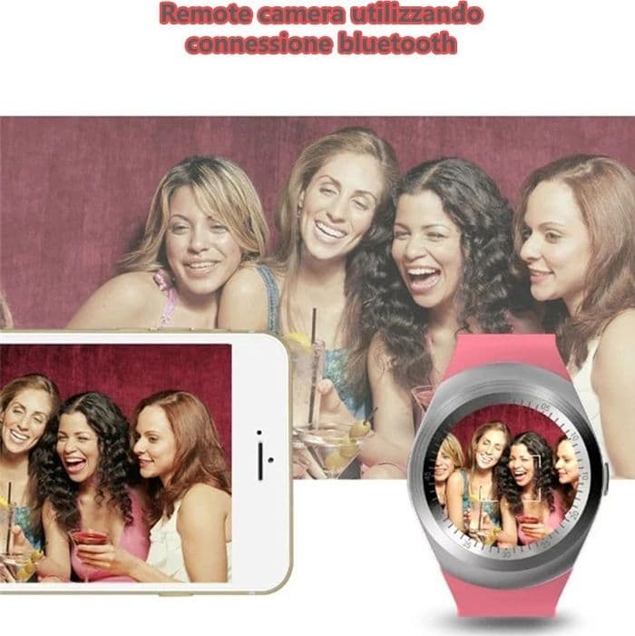 SMART WATCH Y1 1,2 POLLICI BLUETOOTH ANDROID IOS CON SLOT SIM CARD E MICRO SD - 6