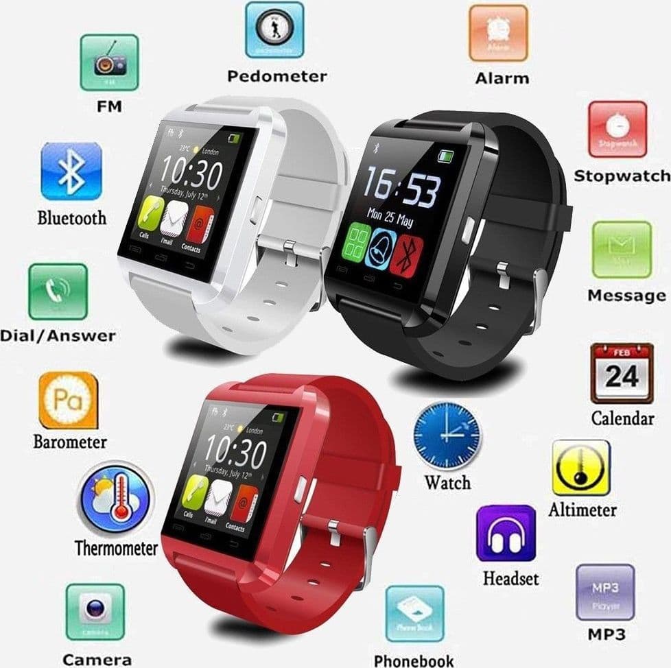 U8 OROLOGIO BLUETOOTH SMARTWATCH ANDROID TOUCHSCREEN CELLULARE VIVAVOCE MUSICA - 4