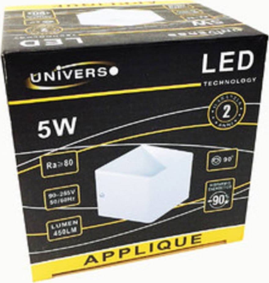 APPLIQUE PARETE LED COB 5W LUCE BIANCA 6500K CALDA 3000K DOPPIA UP & DOWN E36 - 2