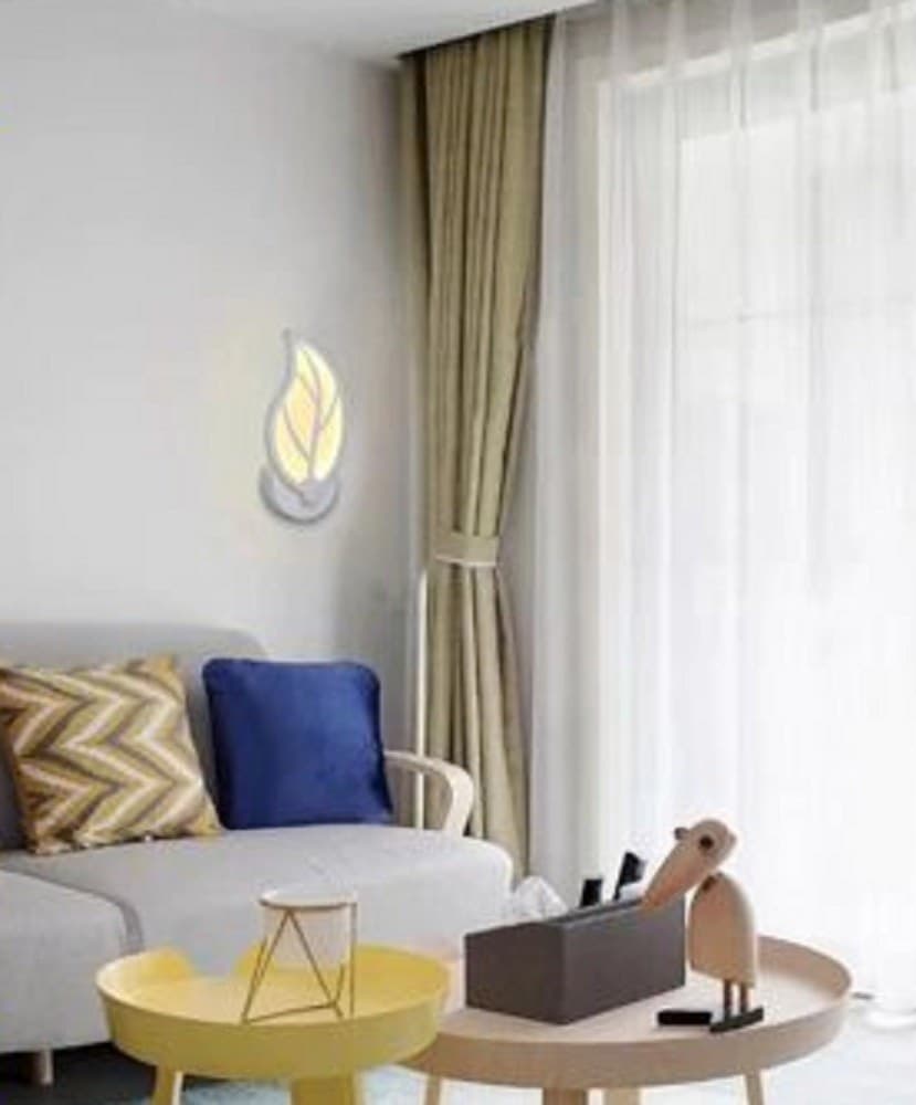 APPLIQUE FOGLIA A PARETE 7 WATT LAMPADA ABAT JOUR LUCE FREDDA CALDA NATURALE E32 - 5