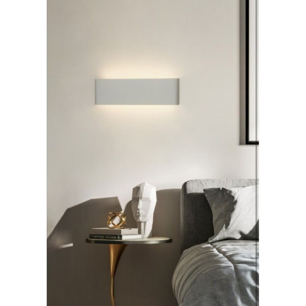 APPLIQUE MURO LED 15 W DOPPIA EMISSIONE DI LUCE BIANCO RETTANGOLARE MODERNO E57 - 7