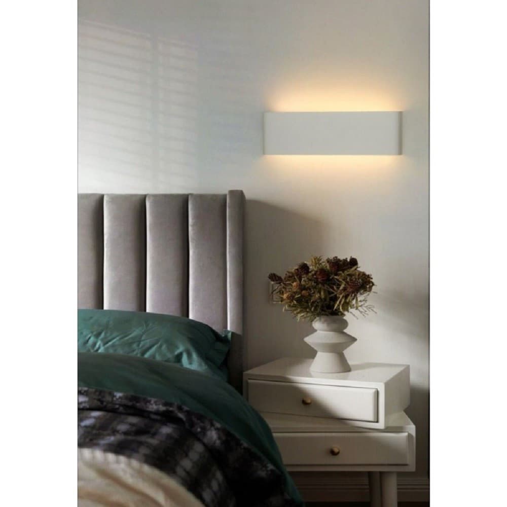 APPLIQUE MURO LED 15 W DOPPIA EMISSIONE DI LUCE BIANCO RETTANGOLARE MODERNO E57 - 5