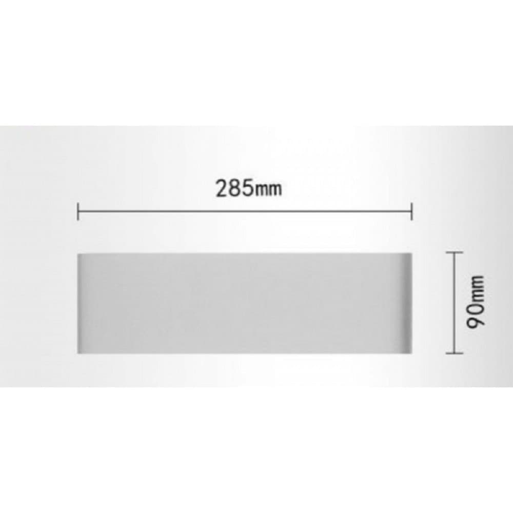 APPLIQUE MURO LED 15 W DOPPIA EMISSIONE DI LUCE BIANCO RETTANGOLARE MODERNO E57 - 4