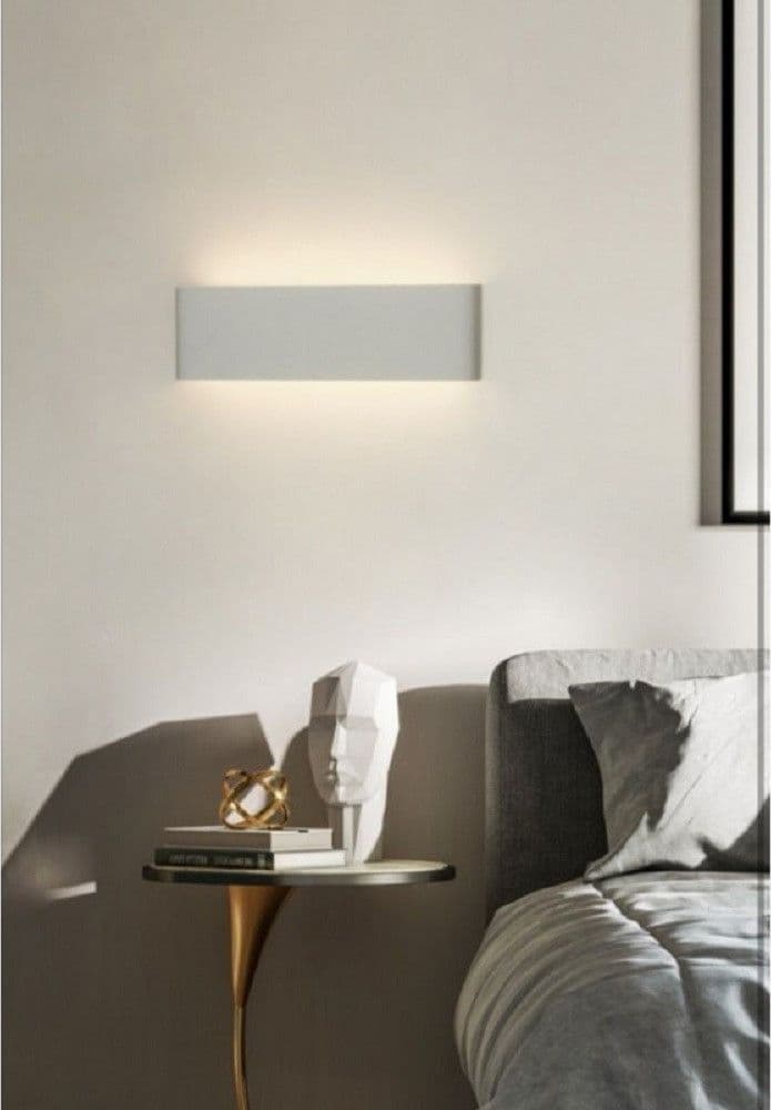 APPLIQUE MURO LED 15 W DOPPIA EMISSIONE DI LUCE BIANCO RETTANGOLARE MODERNO E57 - 2