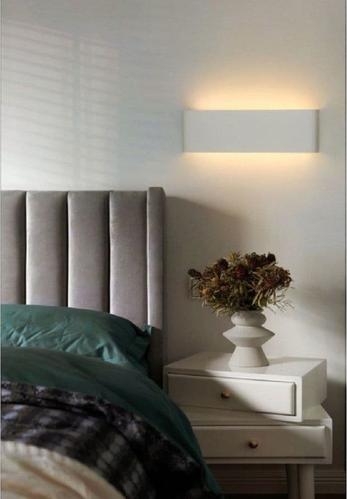 APPLIQUE MURO LED 15 W DOPPIA EMISSIONE DI LUCE BIANCO RETTANGOLARE MODERNO E57 - 3