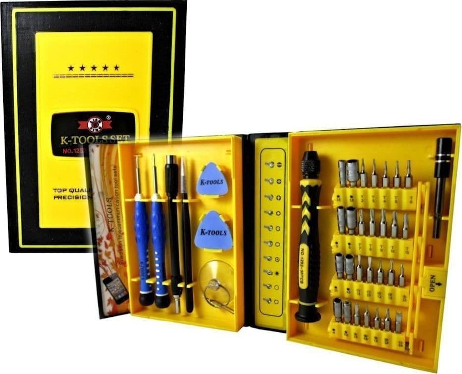 KIT RIPARAZIONE CACCIAVITE ATTREZZI PUNTE TOOLS CELLULARI SMARTHPHONE SET 38PZ
