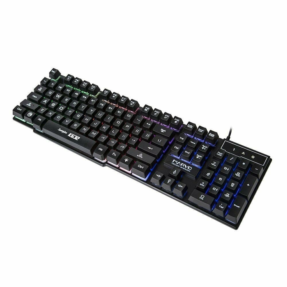 TASTIERA GAMING RETROILLUMINATA MARVO K632 USB PER PC LED ILLUMINATA VIDEOGAMES - 3