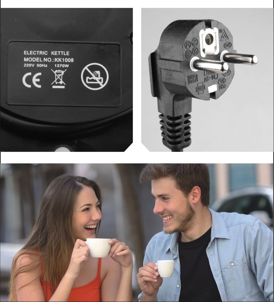 BOLLITORE ELETTRICO A CARAFFA DA 1,2LT IN ACCIAIO INOX PER TE' E INFUSI 1370W - 5