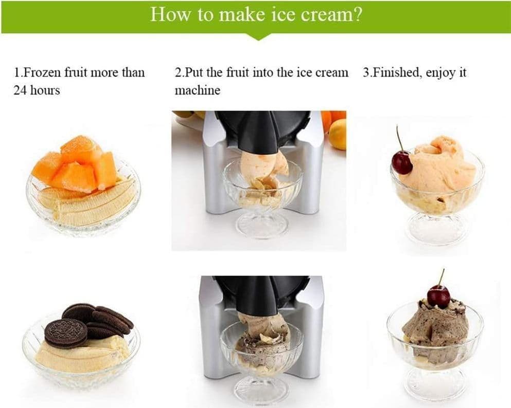 MACCHINA PER SORBETTI GELATI DI FRUTTA FRESCA SENZA LATTICINI YOGURT GELATIERA - 7
