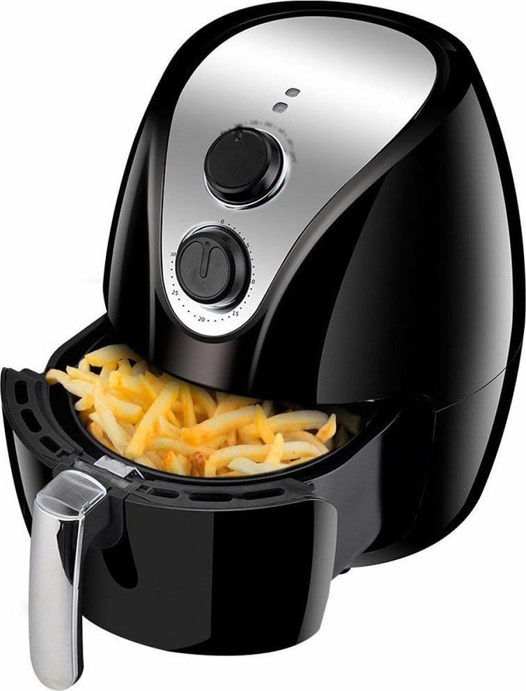 FRIGGITRICE AD ARIA CALDA PROFESSIONALE NERA 1500W 2,8LT SENZA OLIO E GRASSI - 5